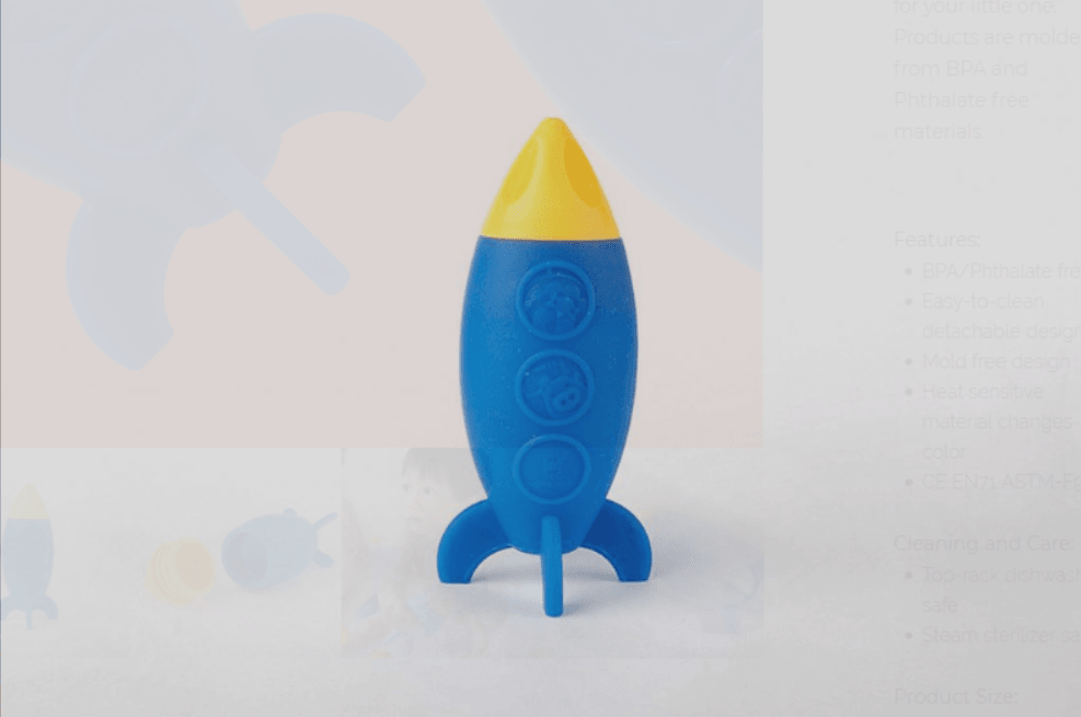 Marcus & Marcus Rocket Squirt Silicone Bath Toy | The Nest Attachment Parenting Hub