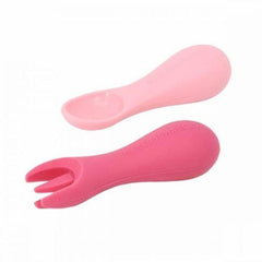 Marcus & Marcus Silicone Palm Grasp Spoon & Fork | The Nest Attachment Parenting Hub