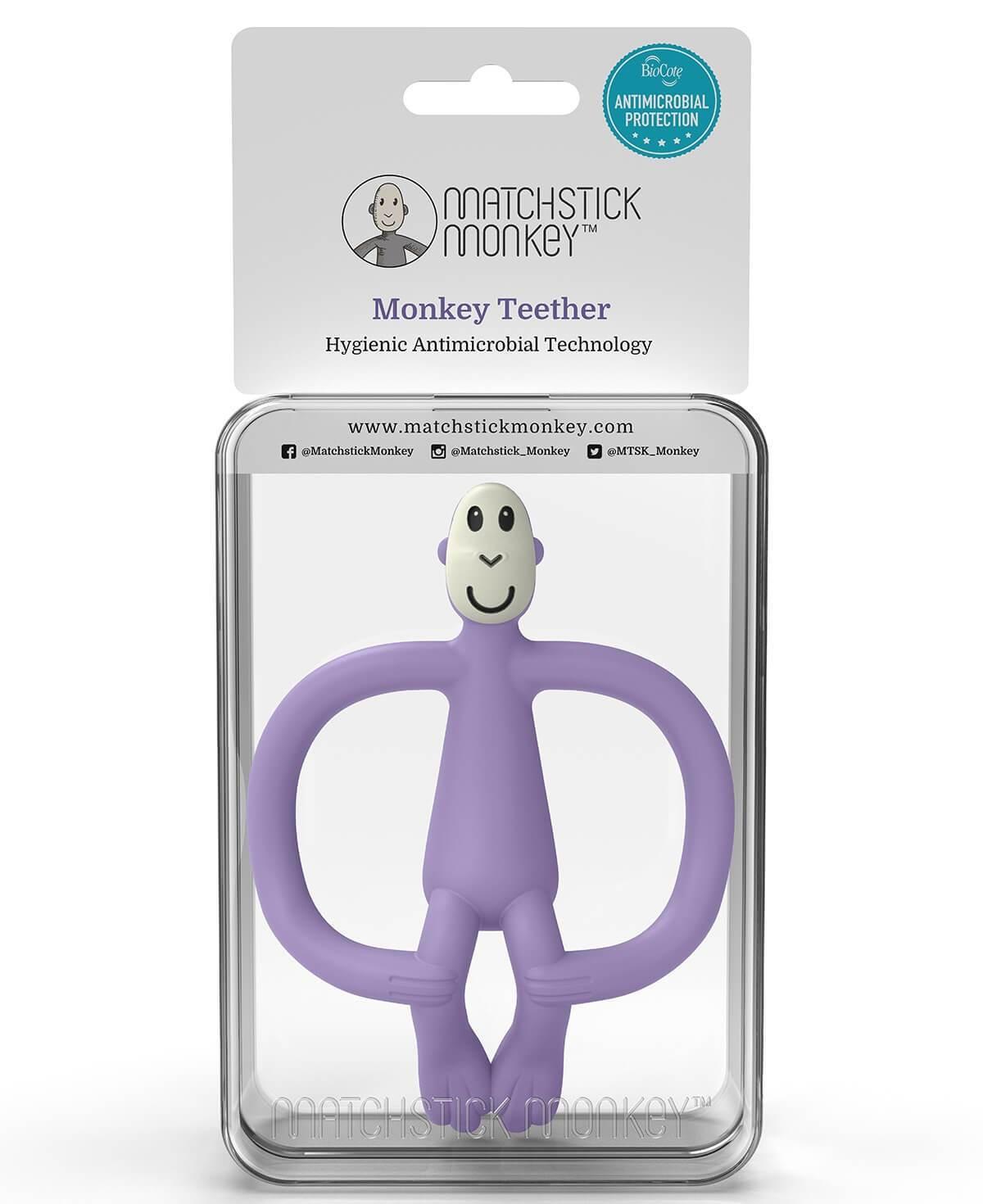 Matchstick Monkey Teething Toy - Purple (New Version) | The Nest Attachment Parenting Hub