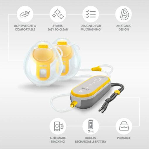 Medela Freestyle Hands-free Double Electric Wearable Breast Pump | The Nest Attachment Parenting Hub