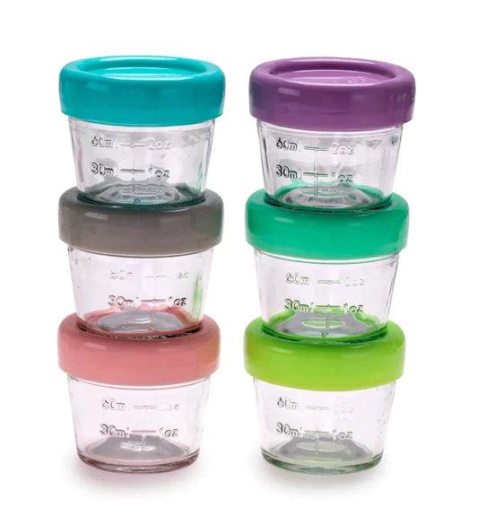 Melii Glass Food Container 6 Piece Set | The Nest Attachment Parenting Hub