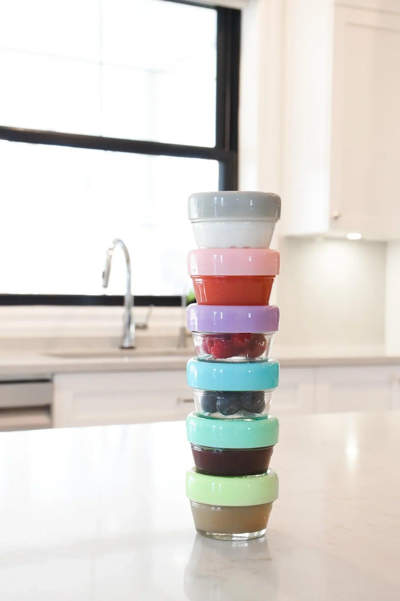 Melii Glass Food Container 6 Piece Set | The Nest Attachment Parenting Hub