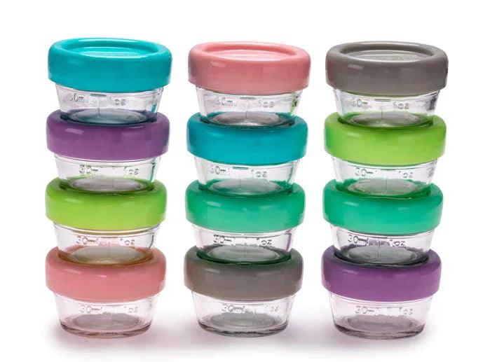 Melii Glass Food Container 6 Piece Set | The Nest Attachment Parenting Hub
