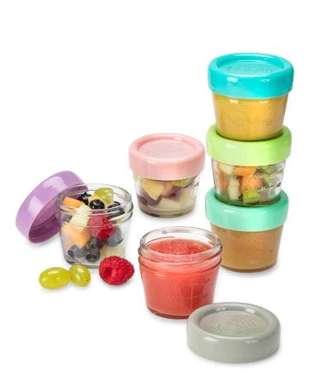 Melii Glass Food Container 6 Piece Set | The Nest Attachment Parenting Hub
