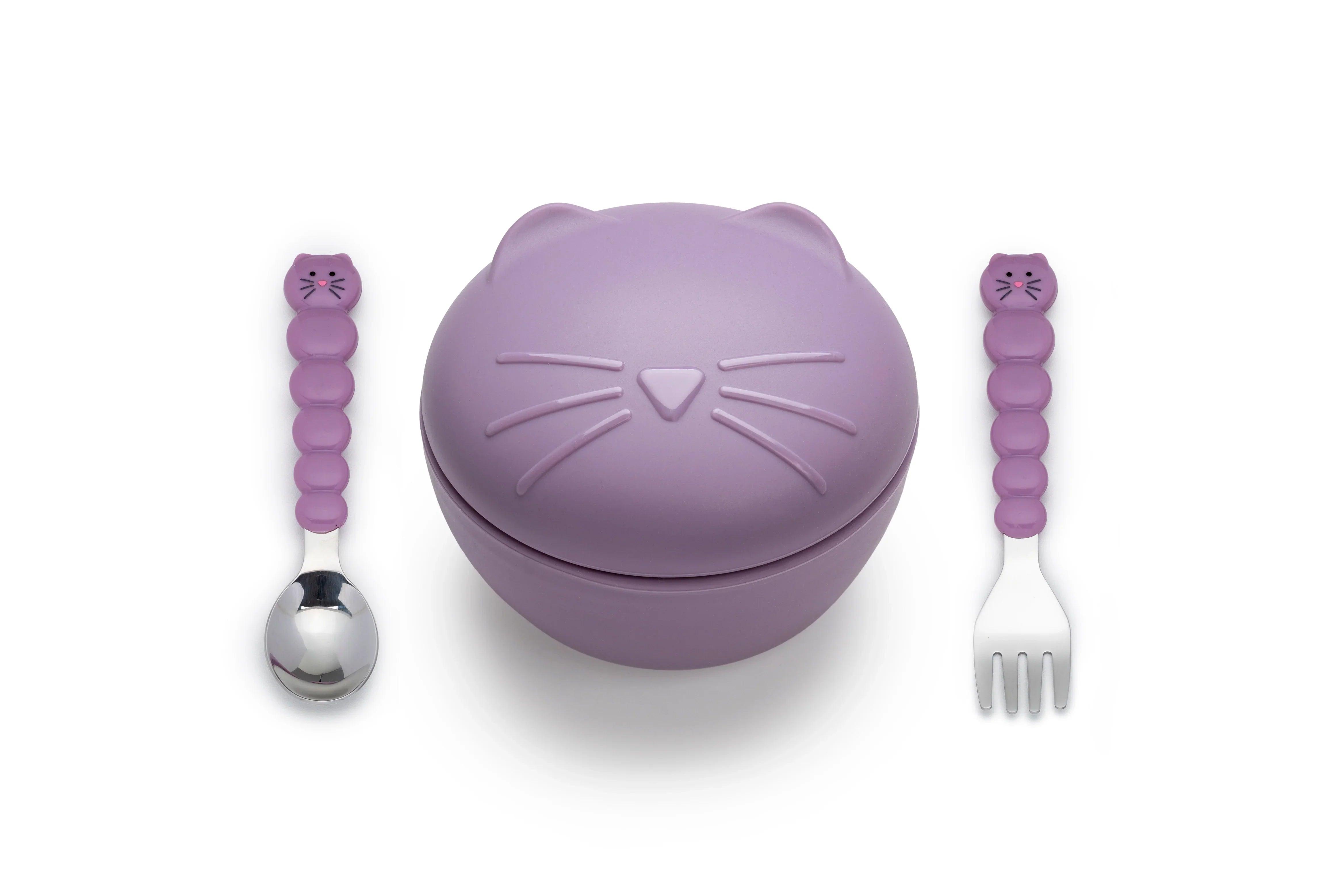 Melii Silicone Animal Bowl with Lid & Utensils 200ml | The Nest Attachment Parenting Hub