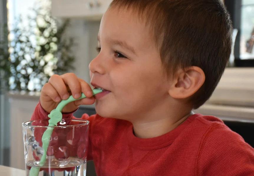 Melii Silicone Animal Straws with Cleaning Brush | The Nest Attachment Parenting Hub