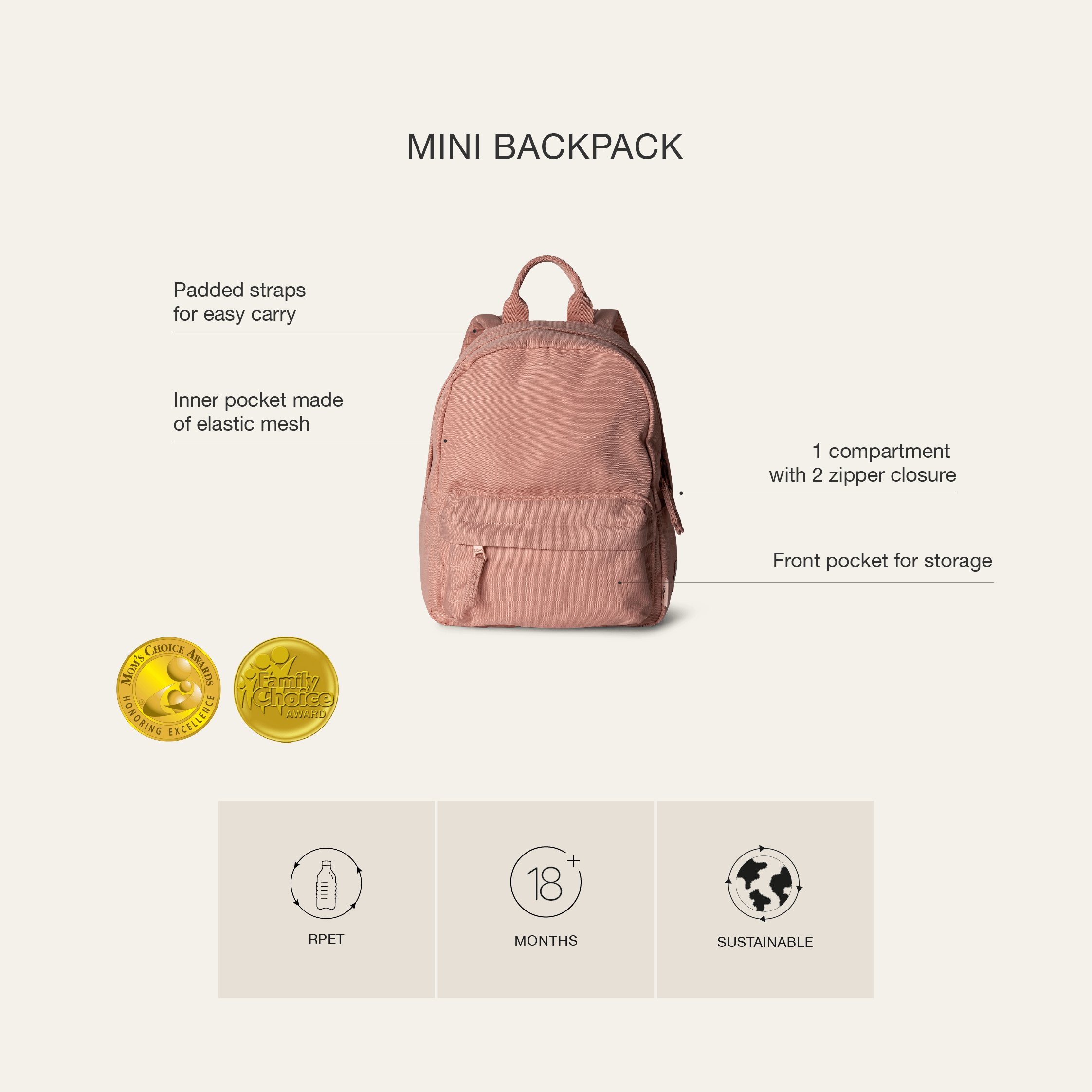 Citron Mini Backpack 18m+ | The Nest Attachment Parenting Hub