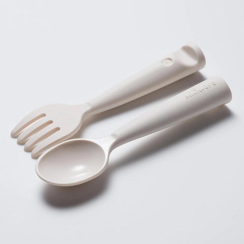 Miniware My First Cutlery Spoon & Fork Set | The Nest Attachment Parenting Hub