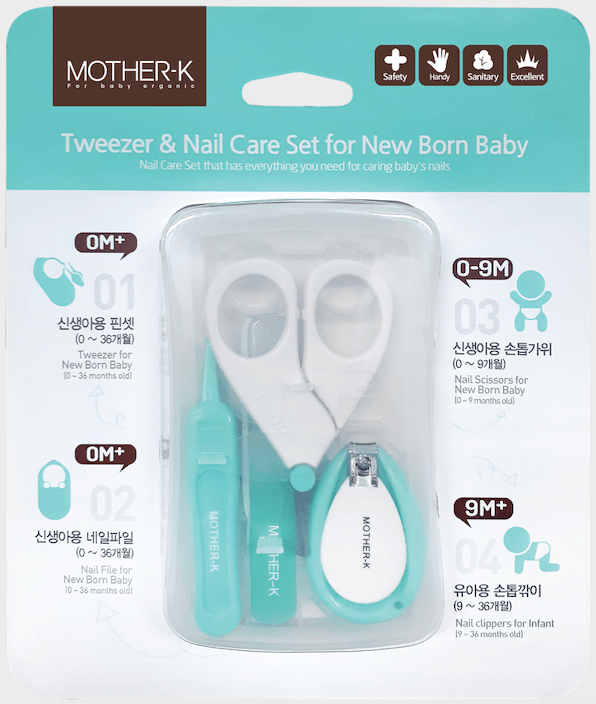 Mother-K Nail Clippers & Tweezer Set for Newborn | The Nest Attachment Parenting Hub