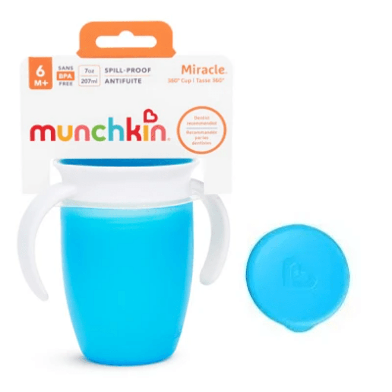 Munchkin Miracle 360° Cup 7oz with Handle and Lid | The Nest Attachment Parenting Hub