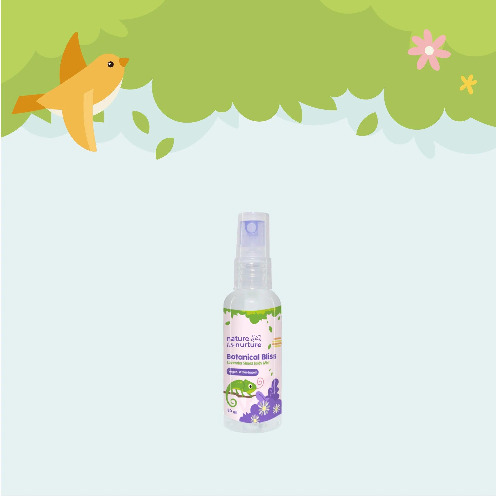 Nature to Nurture Botanical Bliss Lavender Shield Body Mist | The Nest Attachment Parenting Hub