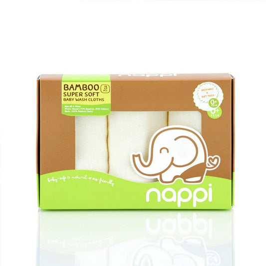 Nappi Bamboo Gauze Wash Cloth 3's | The Nest Attachment Parenting Hub