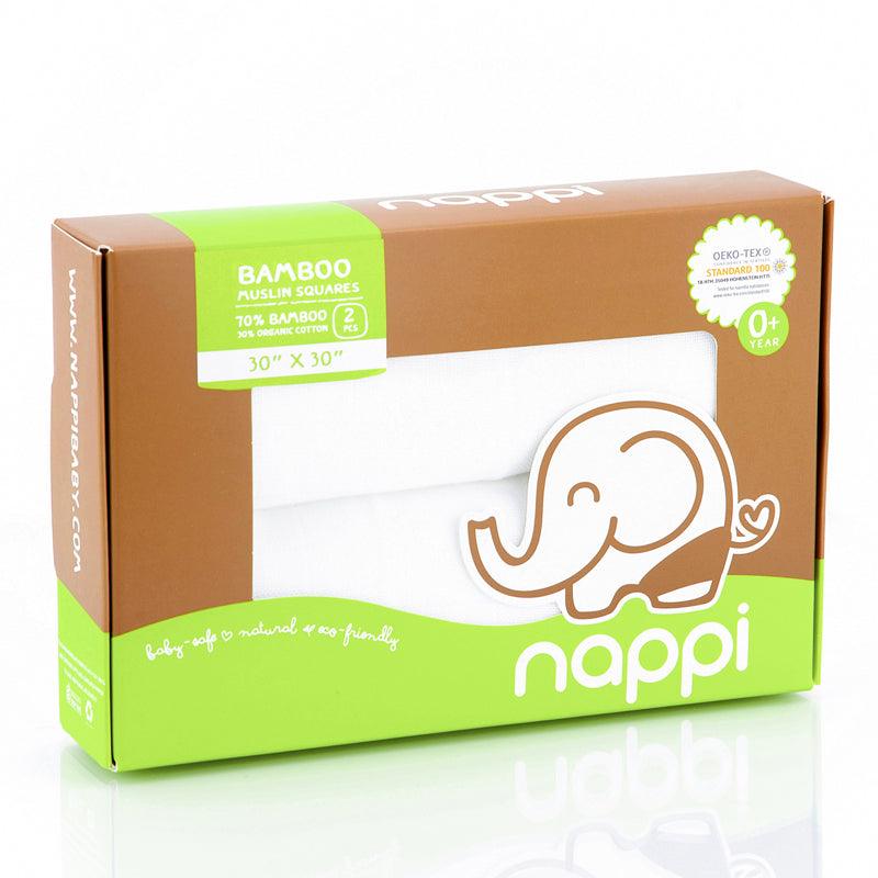 Nappi Bamboo Muslin Square 2's | The Nest Attachment Parenting Hub