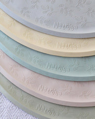 Natruba Round Bath Mat w/ Leaf Pattern 100% Natural Rubber | The Nest Attachment Parenting Hub