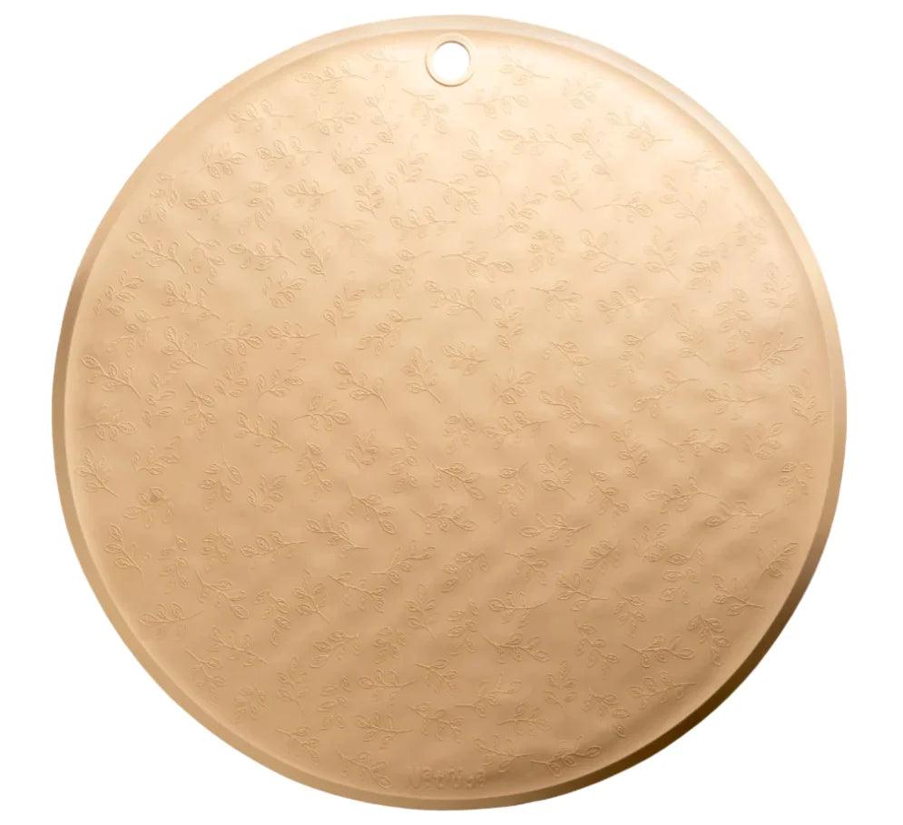 Natruba Round Bath Mat w/ Leaf Pattern 100% Natural Rubber | The Nest Attachment Parenting Hub