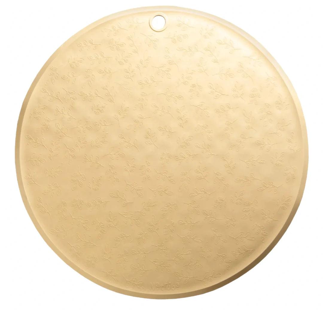 Natruba Round Bath Mat w/ Leaf Pattern 100% Natural Rubber | The Nest Attachment Parenting Hub