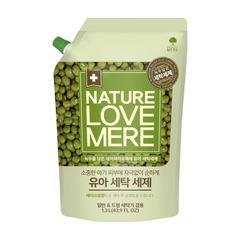 Nature Love Mere Baby Laundry Detergent - Mung Bean 1300ml Refill Pack | Bundle of 2