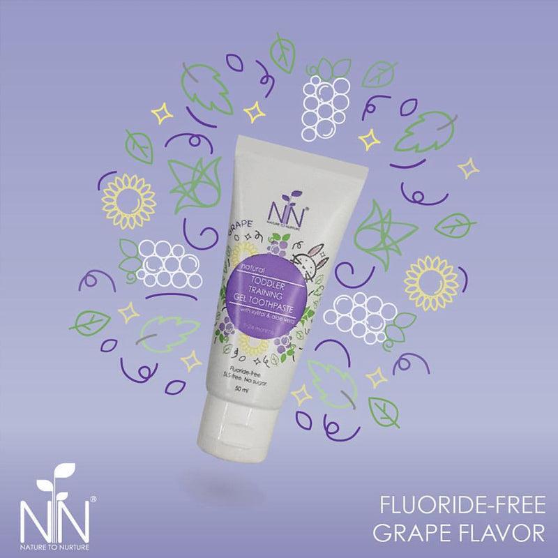 Nature to Nurture Toddler Training Gel Toothpaste Violet (3 Months-2 Years Old) | The Nest Attachment Parenting Hub