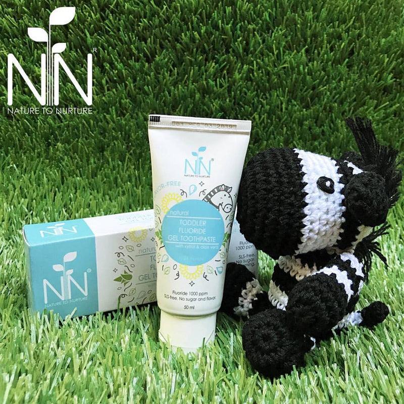 Nature to Nurture Toothpaste Toddler Fluoride Gel Toothpaste Blue (6 Months-2 Years Old) | The Nest Attachment Parenting Hub