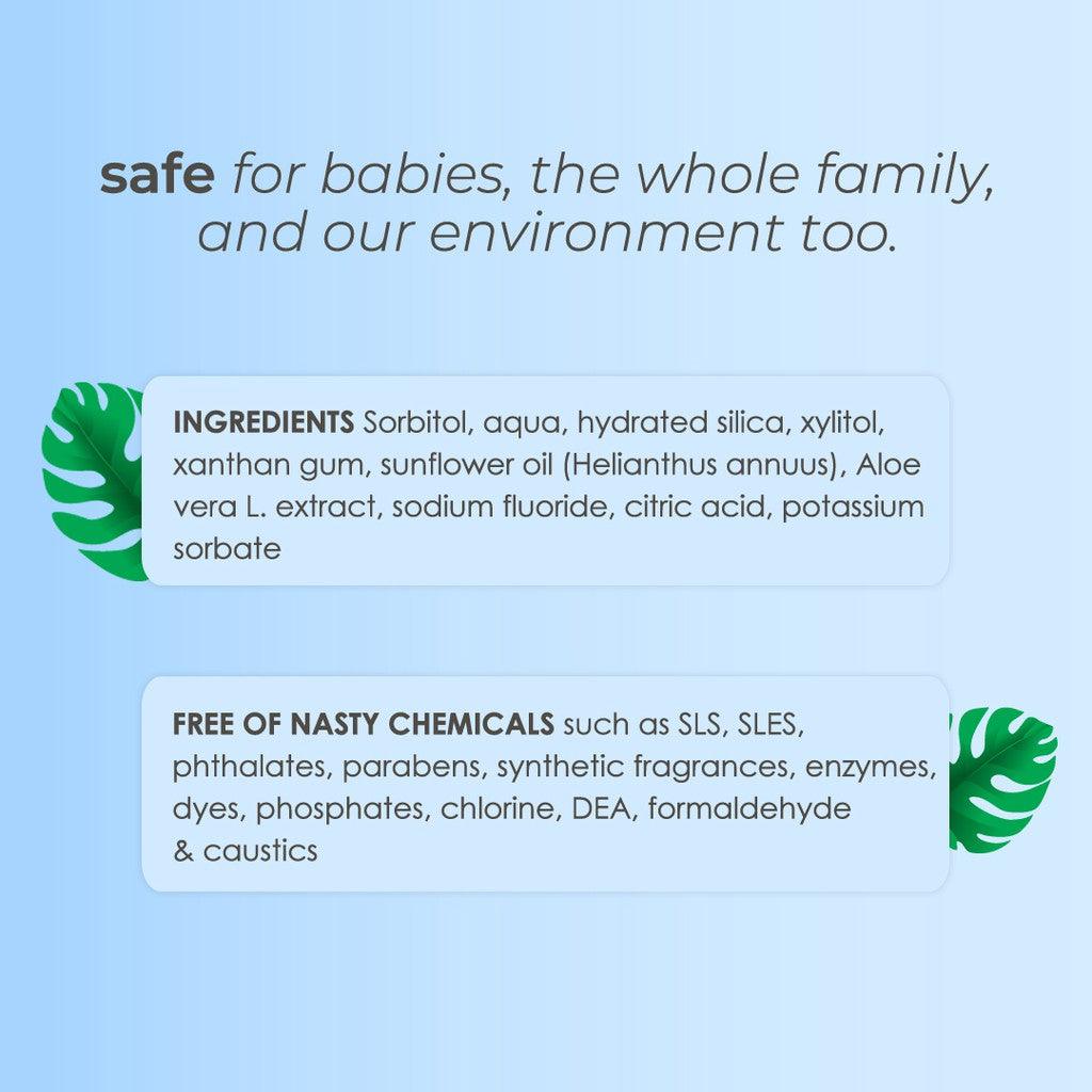 Nature to Nurture Toothpaste Toddler Fluoride Gel Toothpaste Blue (6 Months-2 Years Old) | The Nest Attachment Parenting Hub