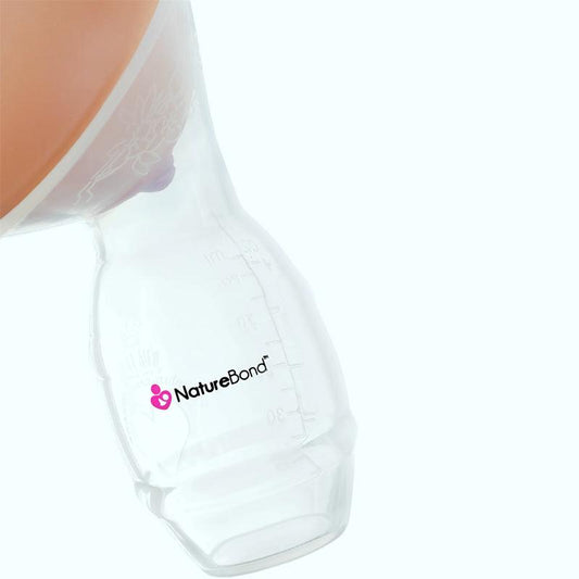 NatureBond Silicone Breast Pump with Silicone Stopper And Strap | The Nest Attachment Parenting Hub