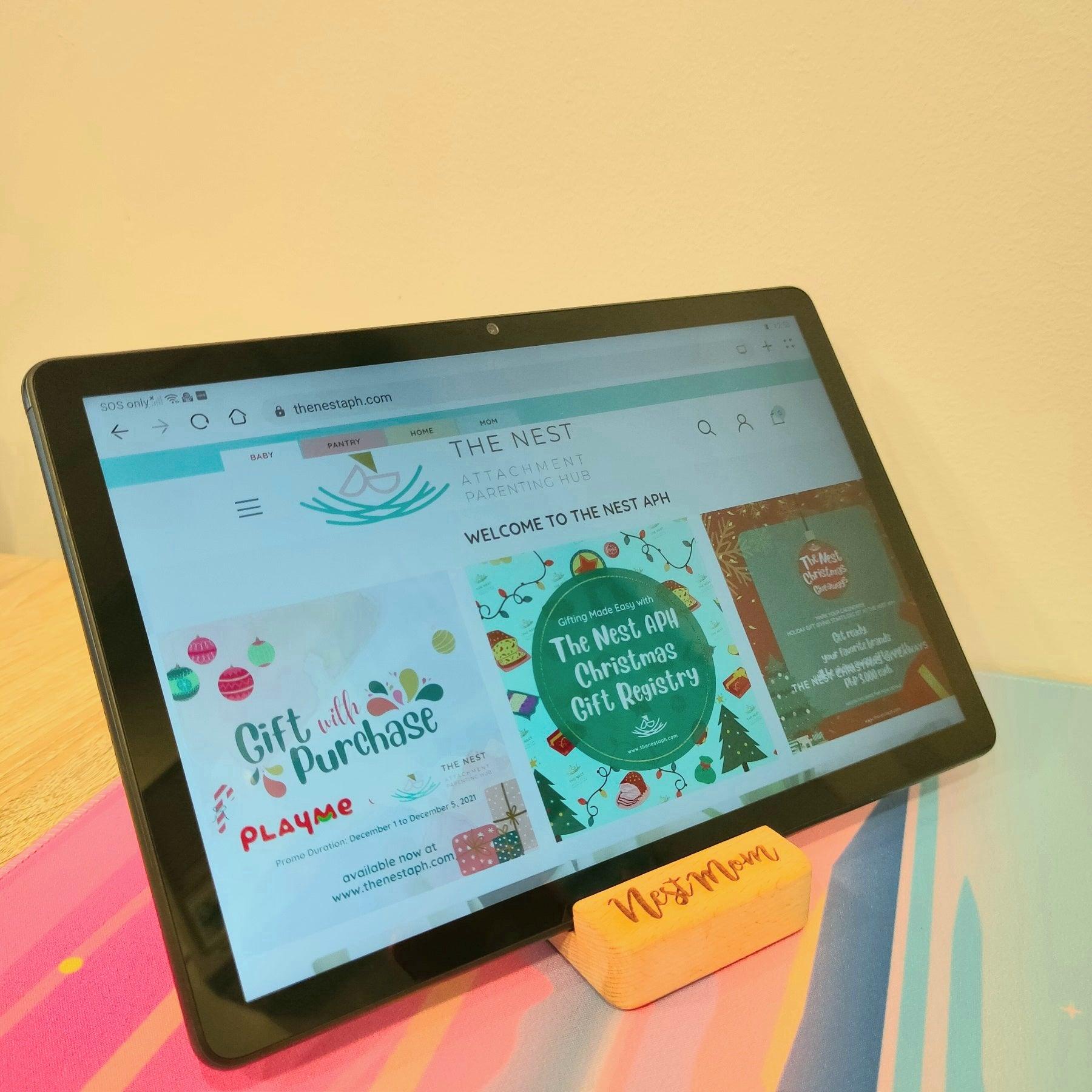 Nest Merch: Wooden Gadget Stand | The Nest Attachment Parenting Hub