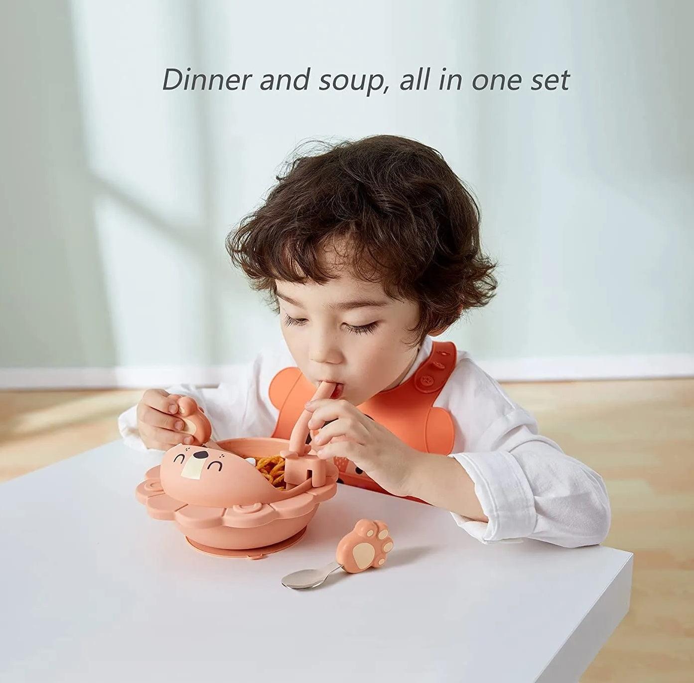 NewOne by Mambobaby Big Mouth Tableware Set (6mo - 6yo) | The Nest Attachment Parenting Hub