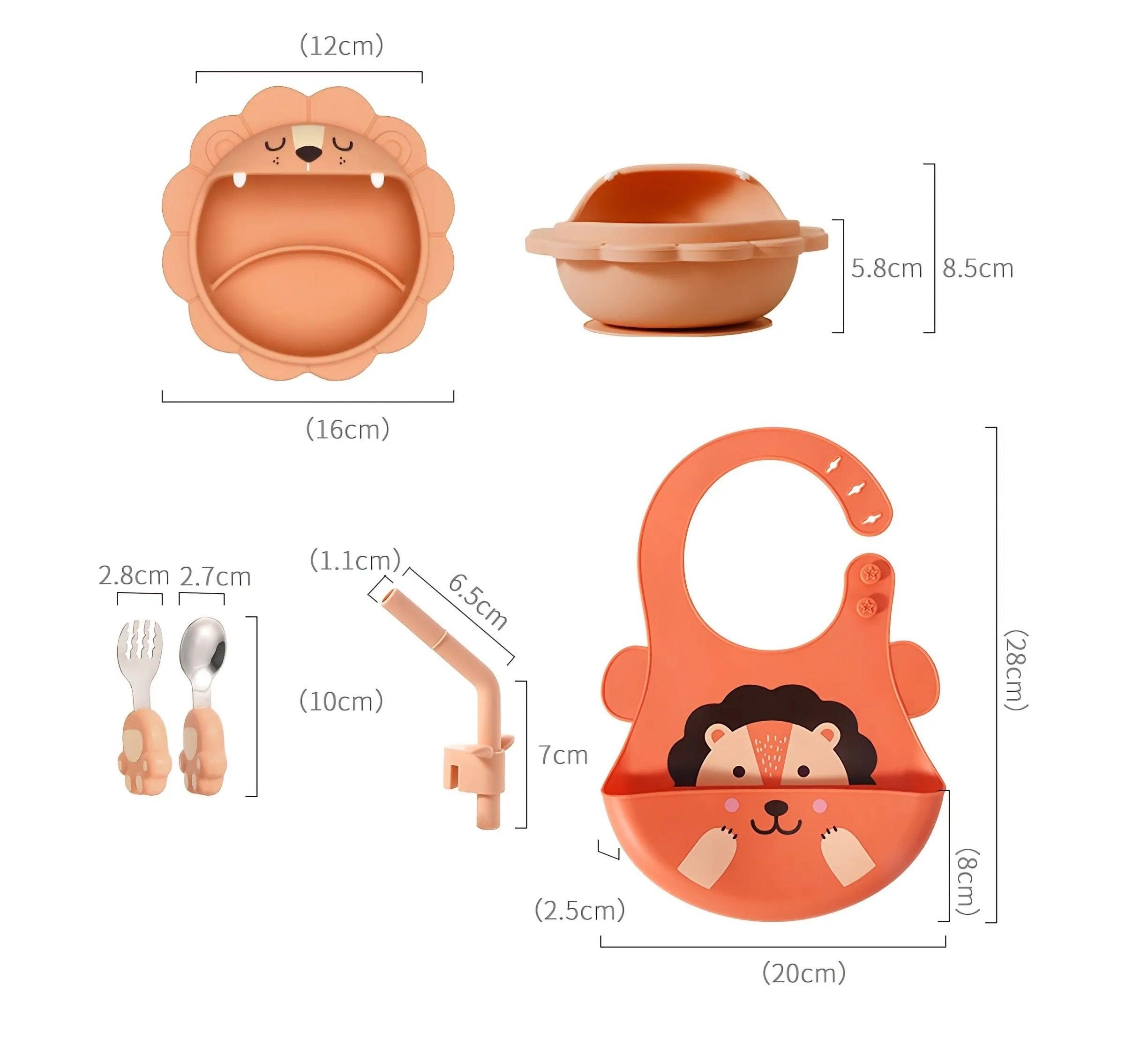 NewOne by Mambobaby Big Mouth Tableware Set (6mo - 6yo) | The Nest Attachment Parenting Hub