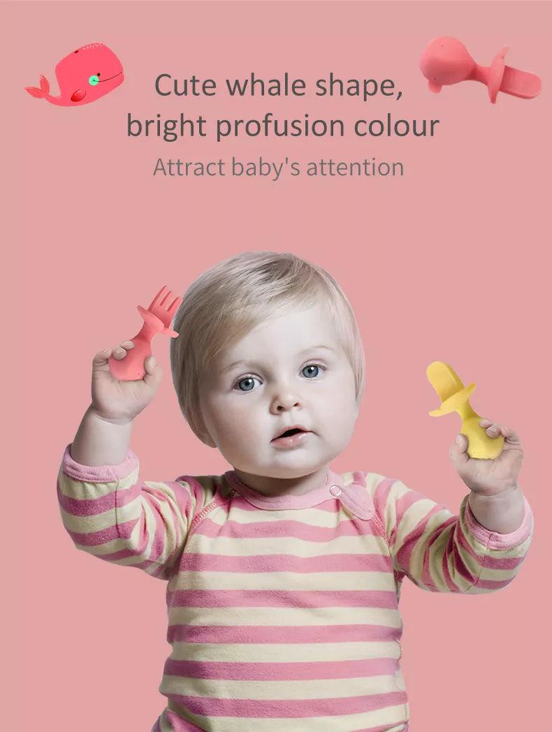 NewOne by Mambobaby Whale Spoon & Fork | The Nest Attachment Parenting Hub