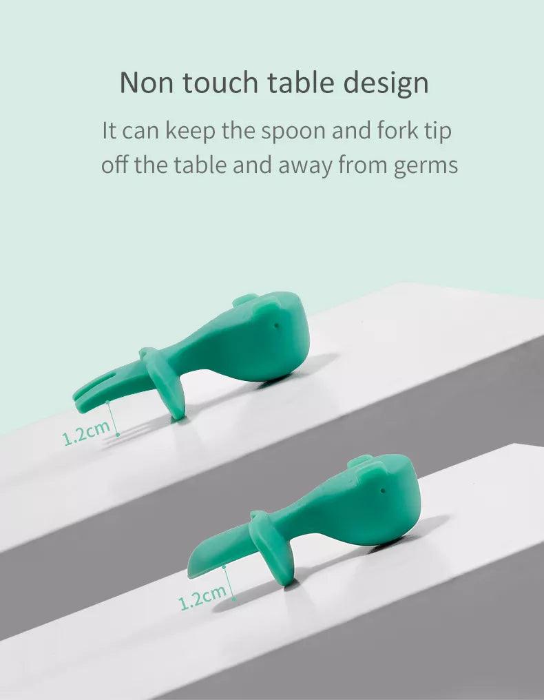 NewOne by Mambobaby Whale Spoon & Fork | The Nest Attachment Parenting Hub