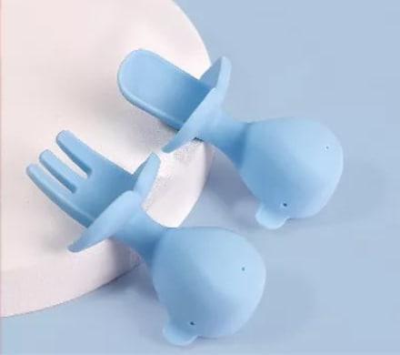NewOne by Mambobaby Whale Spoon & Fork | The Nest Attachment Parenting Hub