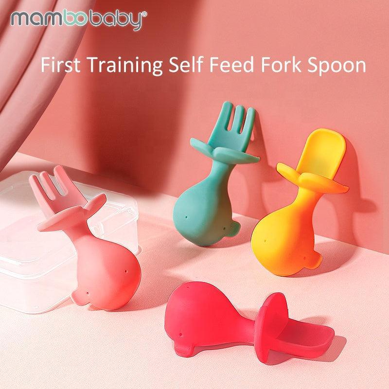 NewOne by Mambobaby Whale Spoon & Fork | The Nest Attachment Parenting Hub