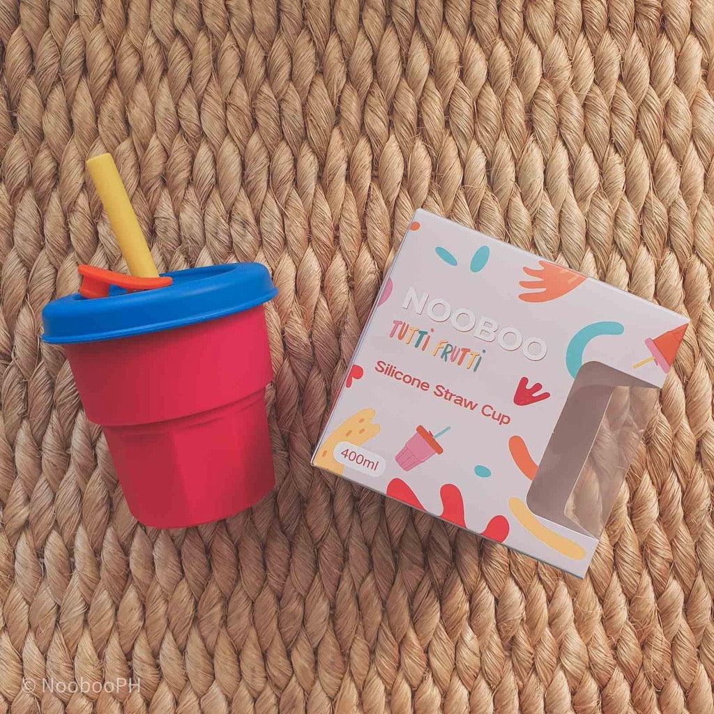 Nooboo Tutti Frutti Straw Cups 400ml | The Nest Attachment Parenting Hub