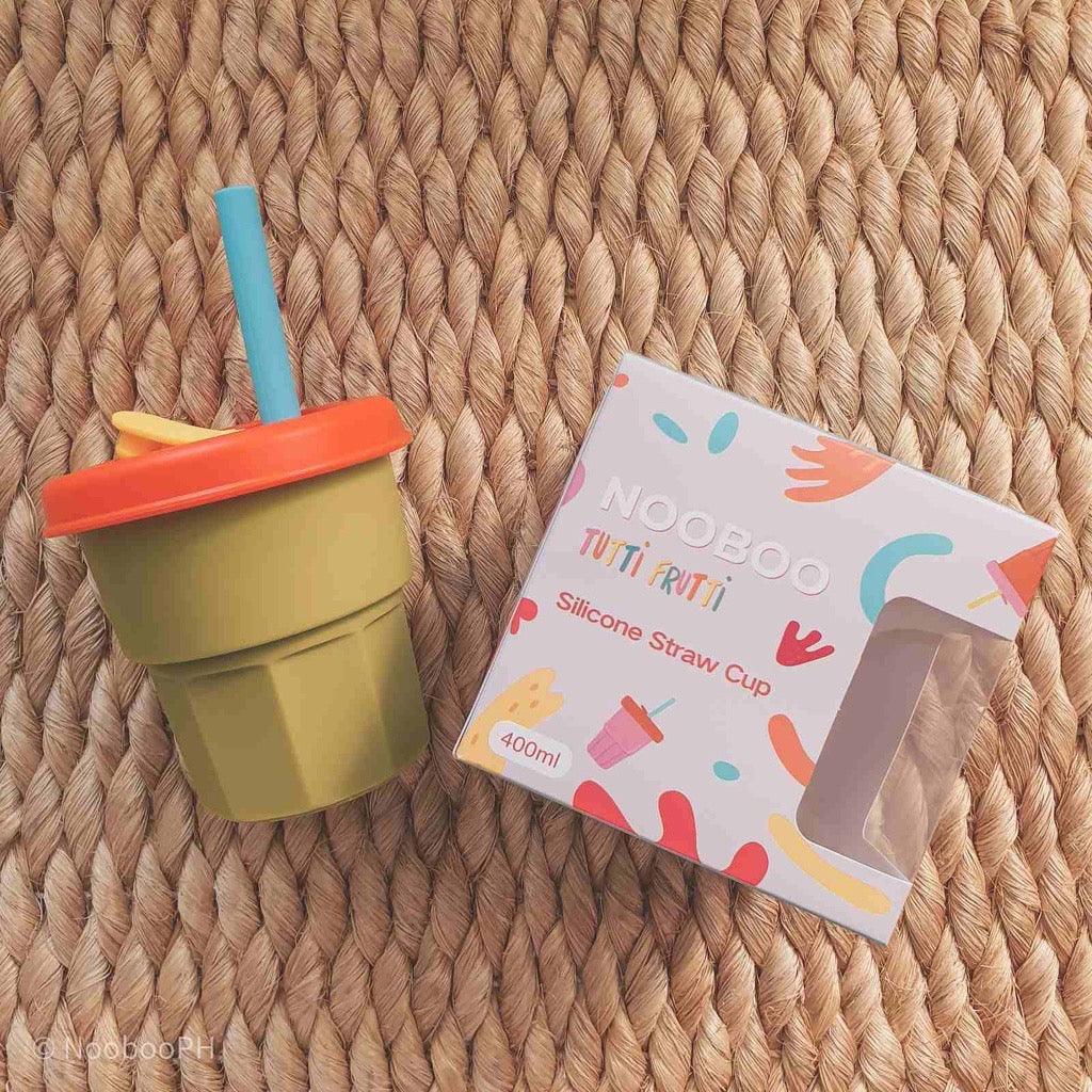 Nooboo Tutti Frutti Straw Cups 400ml | The Nest Attachment Parenting Hub