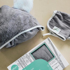 Nuborn Bamboo Hooded Towel and Wash Cloth Set | The Nest Attachment Parenting Hub