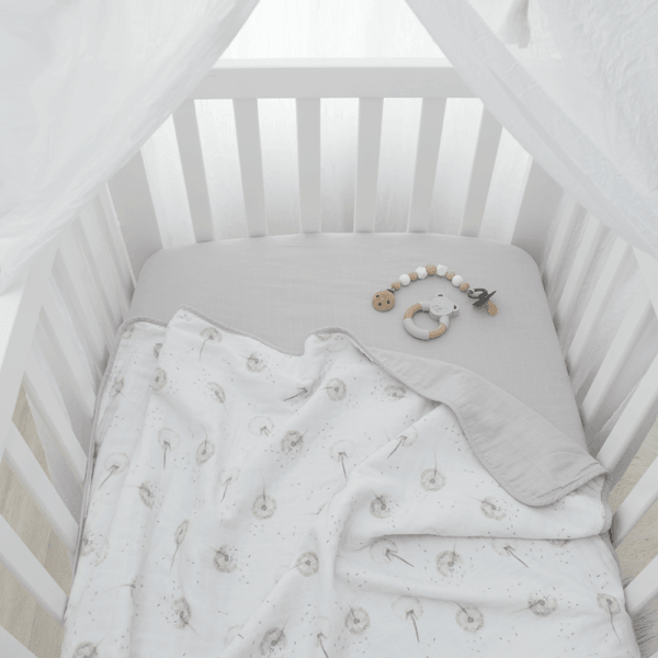 Living Textiles Organic Muslin 2-pack Cot Fitted Sheets | The Nest Attachment Parenting Hub