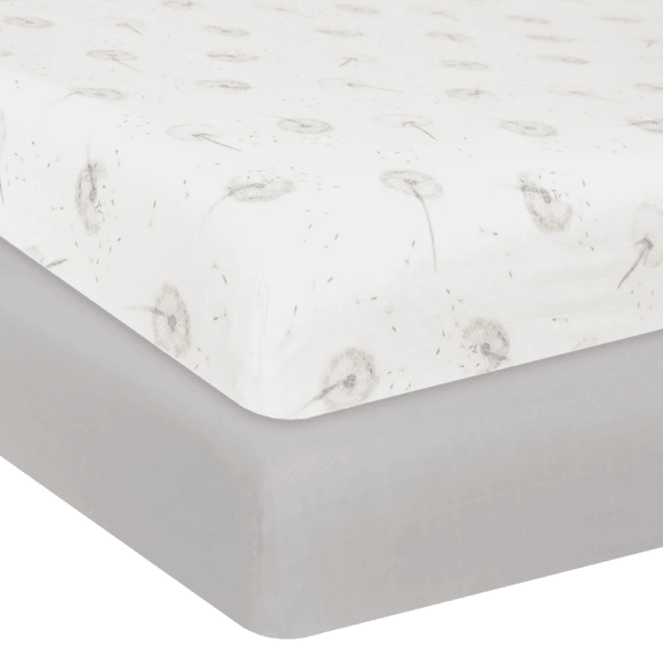 Living Textiles Organic Muslin 2-pack Cot Fitted Sheets | The Nest Attachment Parenting Hub