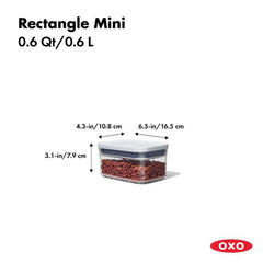 Oxo Good Grips POP Container Rectangle Mini 0.6QT | The Nest Attachment Parenting Hub