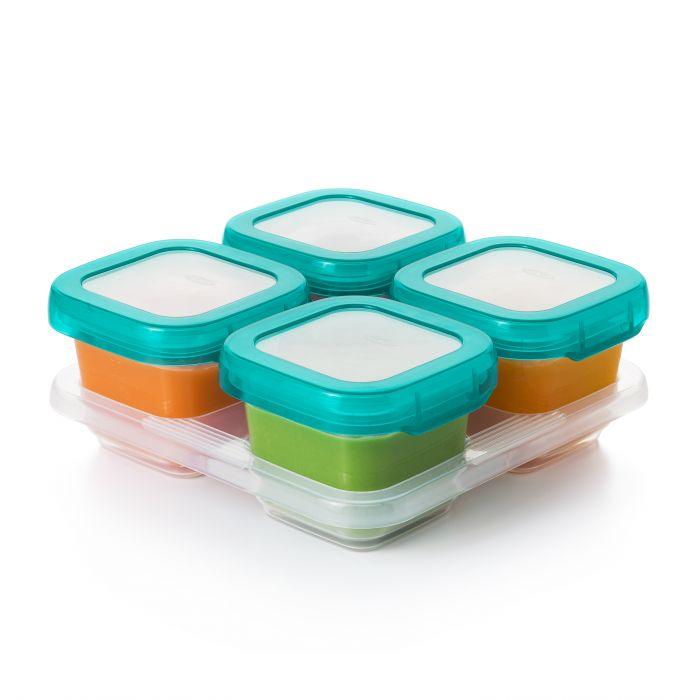 Oxo Tot Baby Blocks Freezer Storage Containers 4oz x 4 | The Nest Attachment Parenting Hub