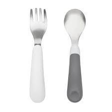 Oxo Tot On The Go Fork And Spoon Set With Carrying Case | The Nest Attachment Parenting Hub