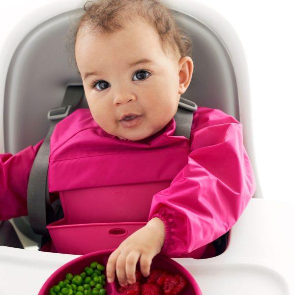Oxo Tot Sleeved Roll-Up Bib With Pocket Case 9m+ | The Nest Attachment Parenting Hub