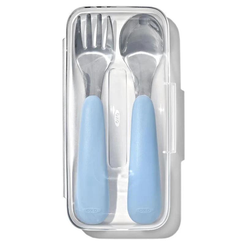 Oxo Tot On The Go Fork And Spoon Set With Carrying Case | The Nest Attachment Parenting Hub