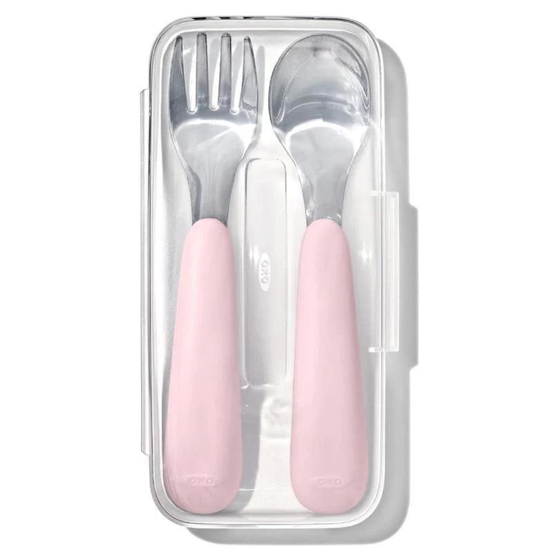 Oxo Tot On The Go Fork And Spoon Set With Carrying Case | The Nest Attachment Parenting Hub