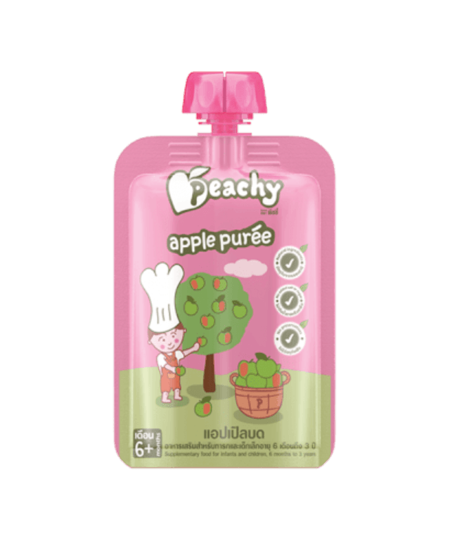 Peachy Baby Food Apple Purée 6m+ | The Nest Attachment Parenting Hub