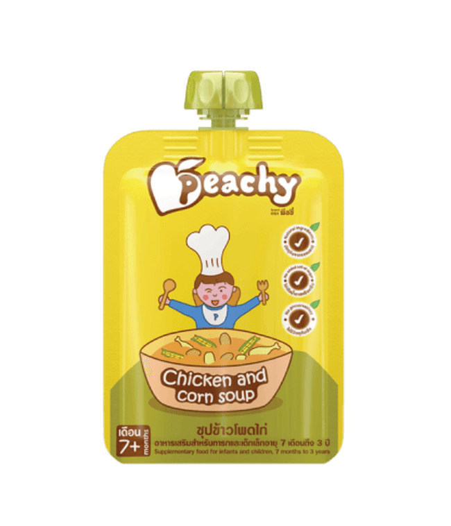 Peachy Baby Food Chicken & Corn Soup 7m+ | The Nest Attachment Parenting Hub