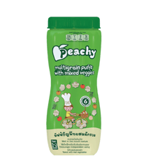Peachy Multigrain Puffs with Mixed Veggies 40g (12m+) | The Nest Attachment Parenting Hub