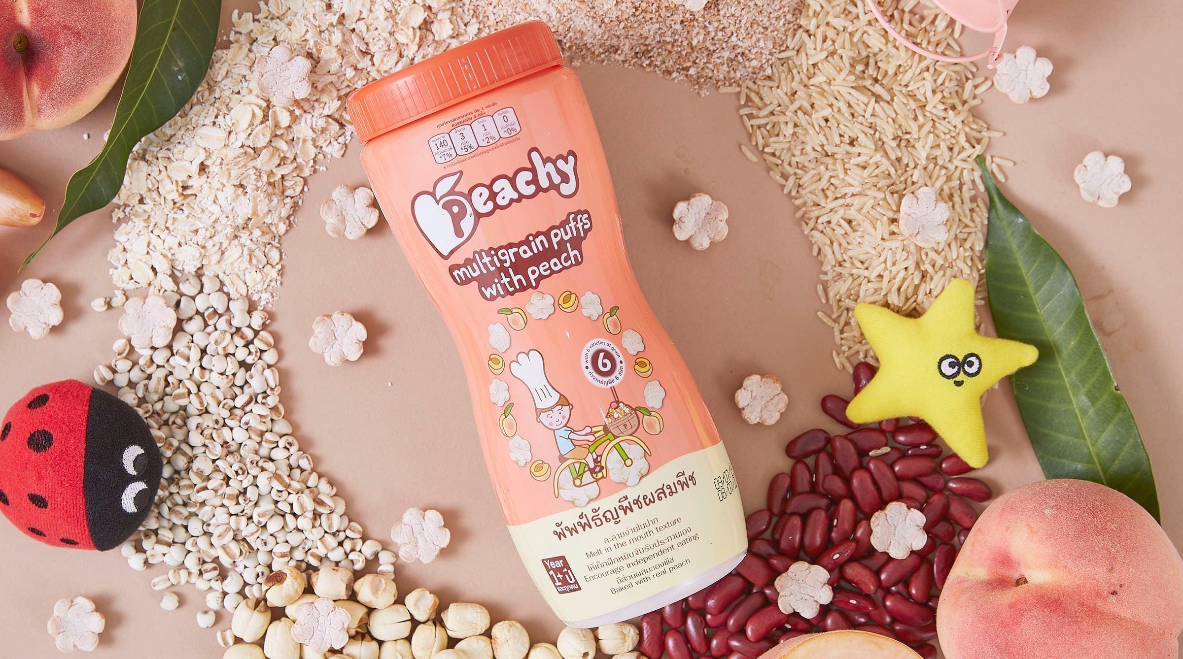 Peachy Multigrain Puffs with Peach 40g (12m+) | The Nest Attachment Parenting Hub