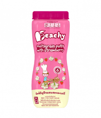 Peachy Multigrain Puffs with Strawberry 40g (12m+) | The Nest Attachment Parenting Hub