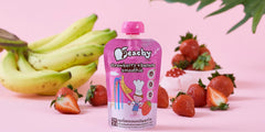 Peachy Strawberry Banana Smoothie 12m+ | The Nest Attachment Parenting Hub
