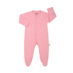 Bamberry Baby Marshmallow Collection Footed Romper - Peony Pink